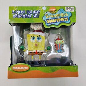 Vtg 2004 New SpongeBob SquarePants & Gary Nickelodeon Holiday Tree Ornament Set